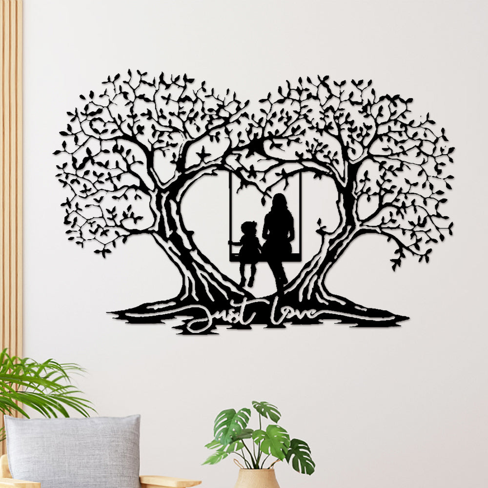 Family Tree Love Tree Heart Shaped Tree Of Life Metal Wall Art