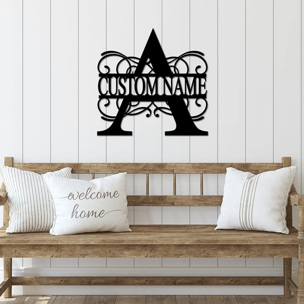 26 Letters Vine Style Custom Name Metal Decoration