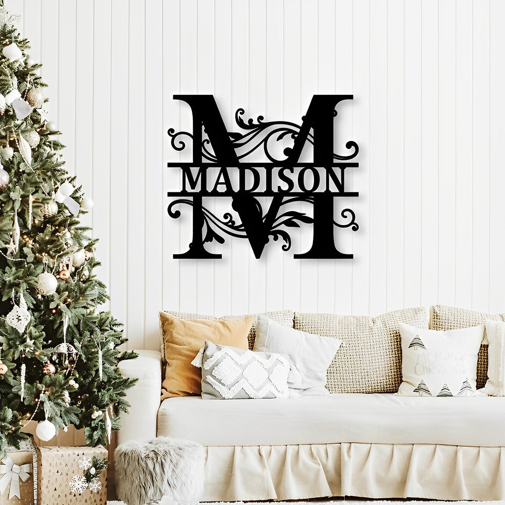 Personalized Initial Name Signs Metal Decoration