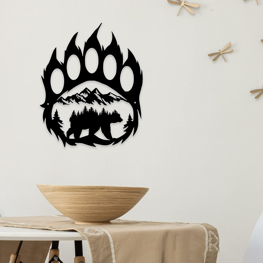 Bear Paw Metal Wall Art