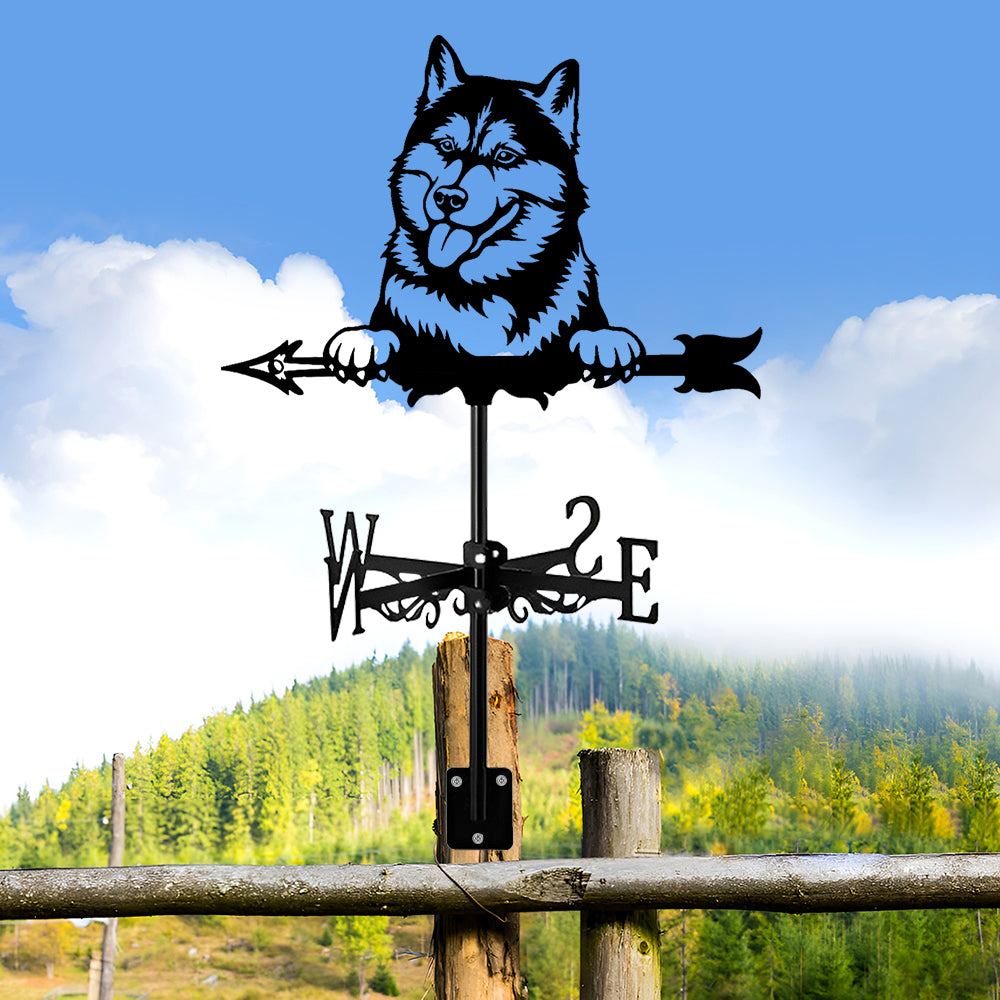 Huskey Silhouette Steel Weathervane