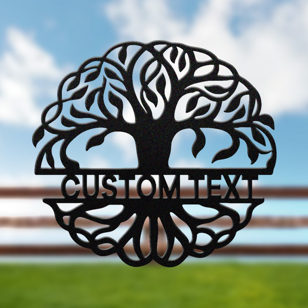 Custom Tree of Life Metal Wall Art – Personalized Metal Family Wall De ...