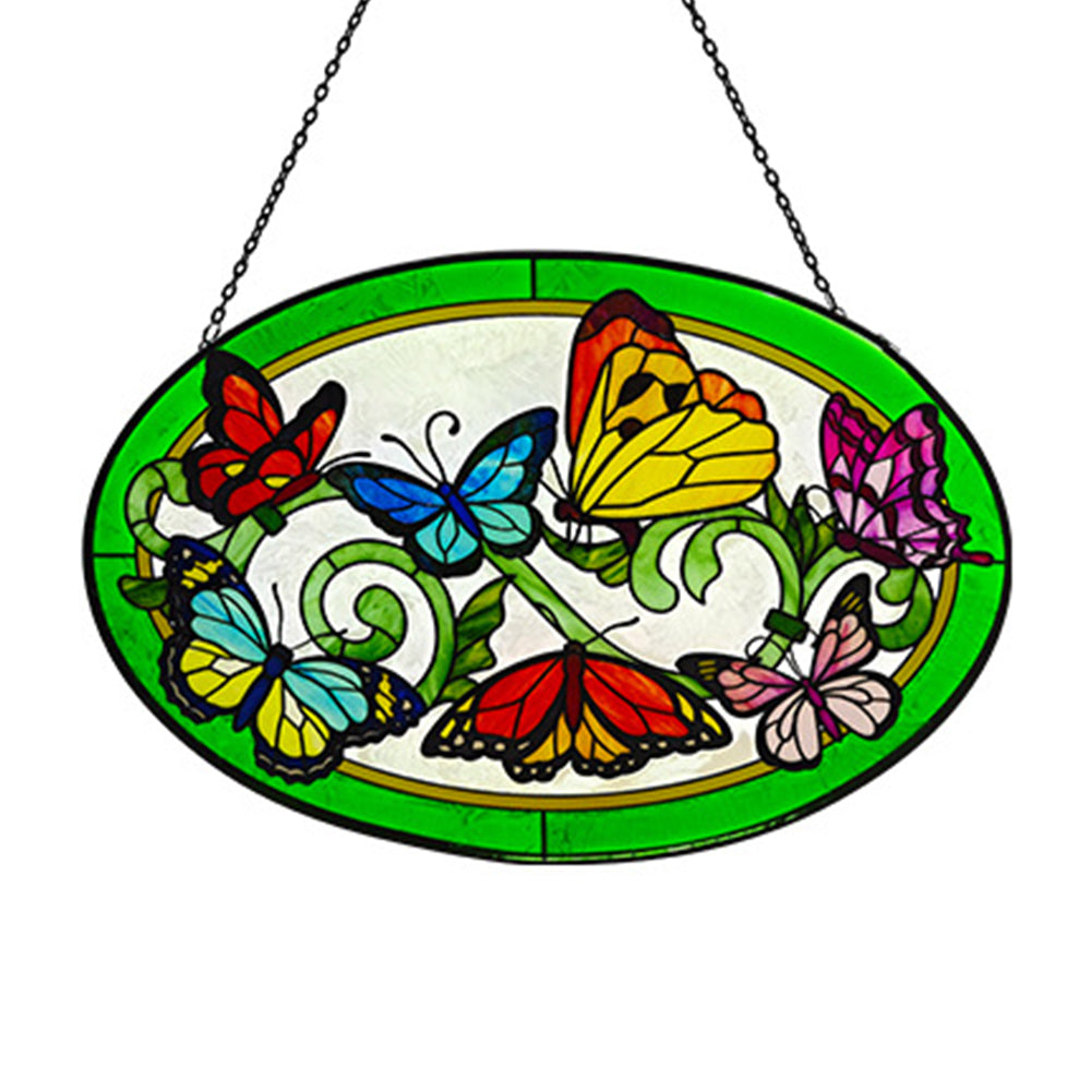 Butterflies Sun Catcher Decoration Stained Glass Window Hanging