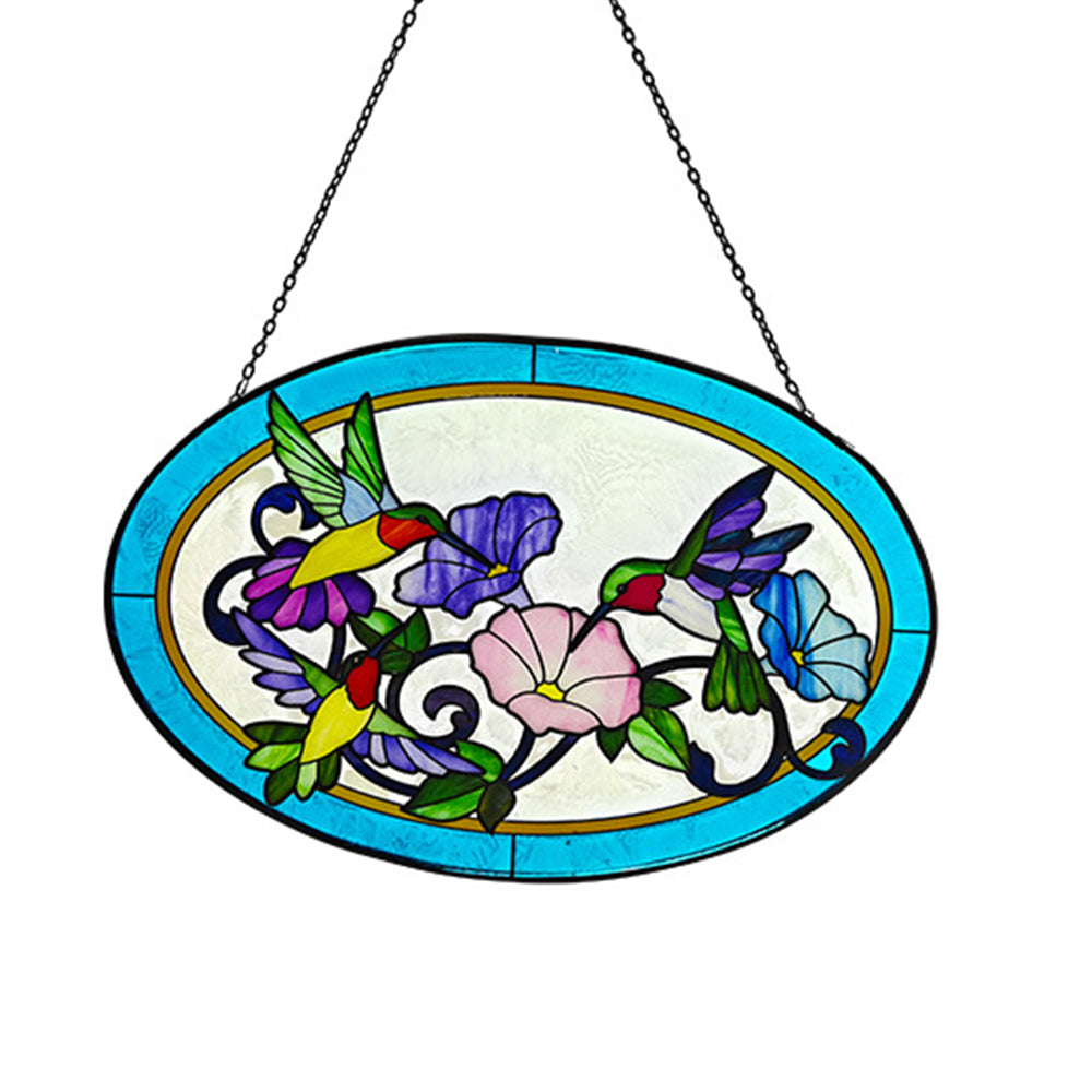 Hummingbird Sun Catcher Decoration Stained Glass Window Hanging