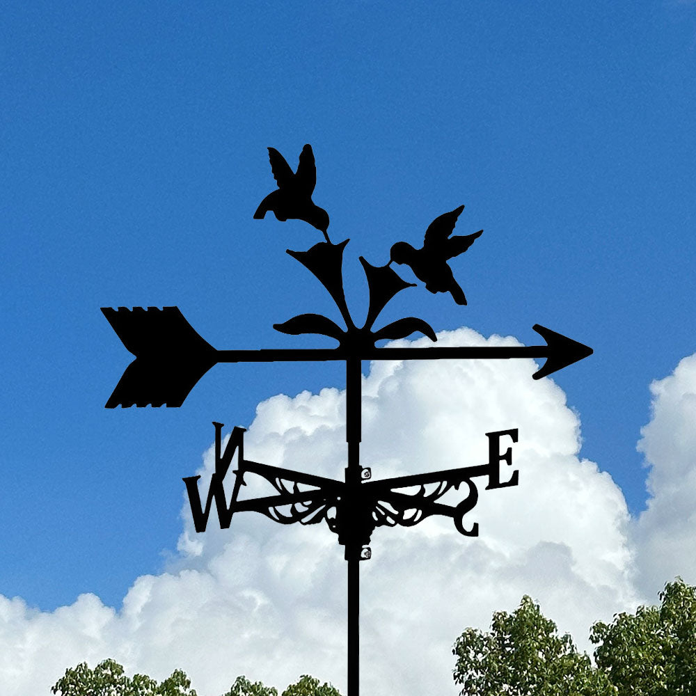 Hummingbird Gathering Honey Stainless Steel Weathervane