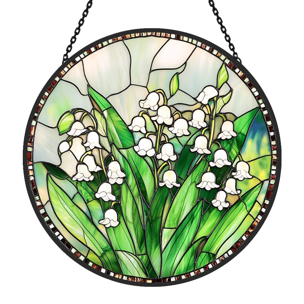 Lily Of The Valley Sun Catcher Decoration Stained Glass Window Hanging