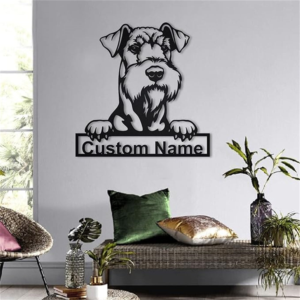 Personalized Airedale Terrier Dog Metal Sign Art