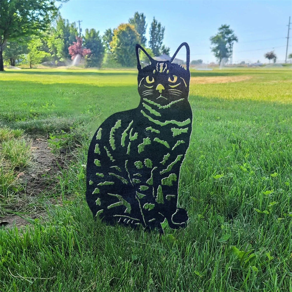 Bengal Cat Metal Silhouette