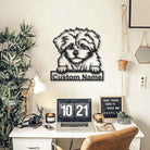 Bolonka Zwetna Dog Metal Art Personalized Metal Name Sign