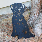 Border Terrier Black Metal Dog Silhouette