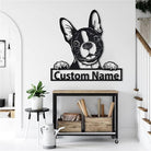 Personalized Boston Terrier Dog Metal Sign Art