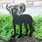Chinese Crested Black Metal Dog Silhouette