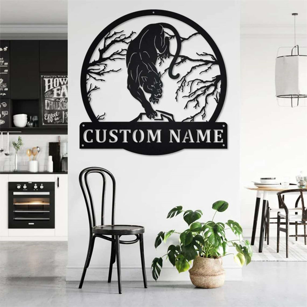Custom Panther Metal Wall Art Panther Home Decor