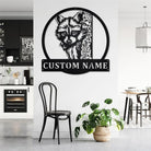 Custom Raccoon Metal Art Personalized Metal Name Sign