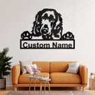 English Cocker Spaniel Dog Metal Art Personalized Metal Name Sign