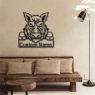 Feral Pig Metal Art Personalized Metal Name Sign