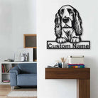 Field Spaniel Dog Metal Art Personalized Metal Name Sign
