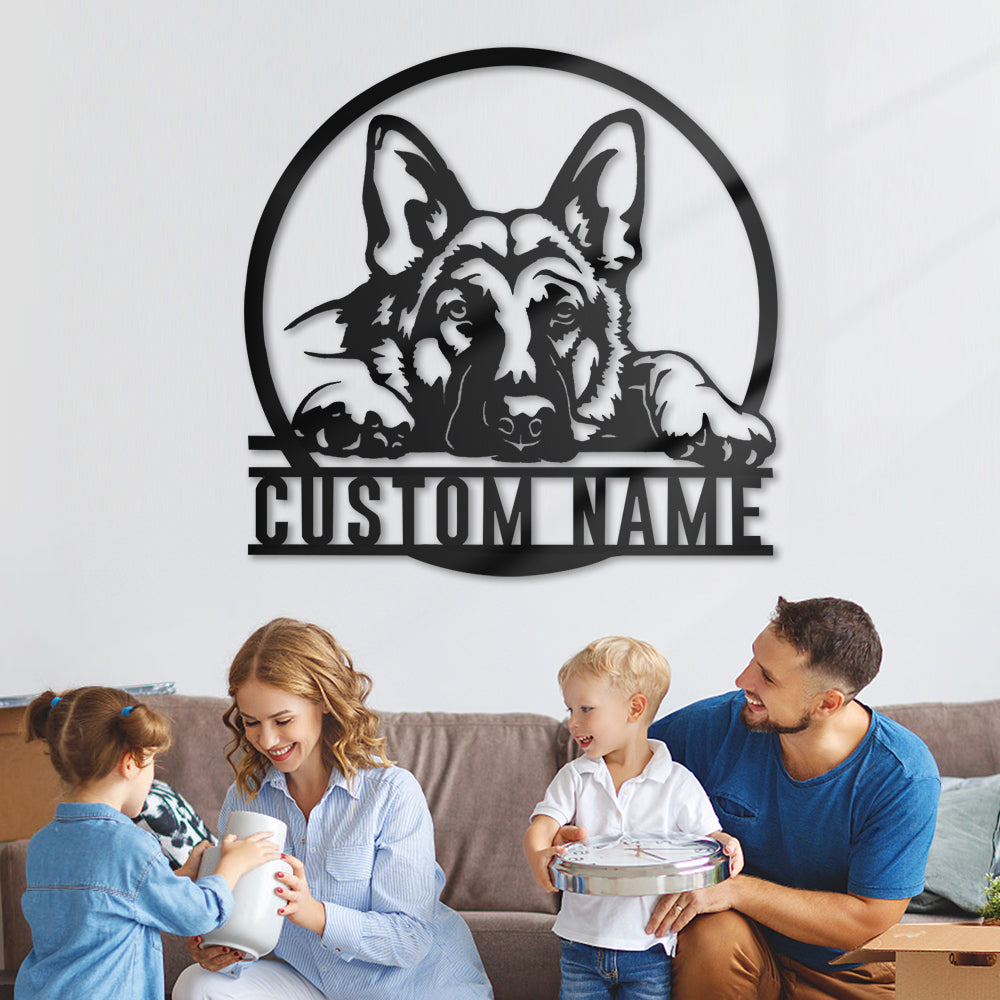 German shepherd outlet metal art