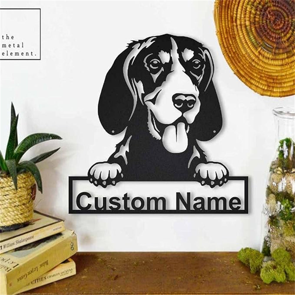 Custom Name Personalized Gordon Setter Dog Metal Sign Art
