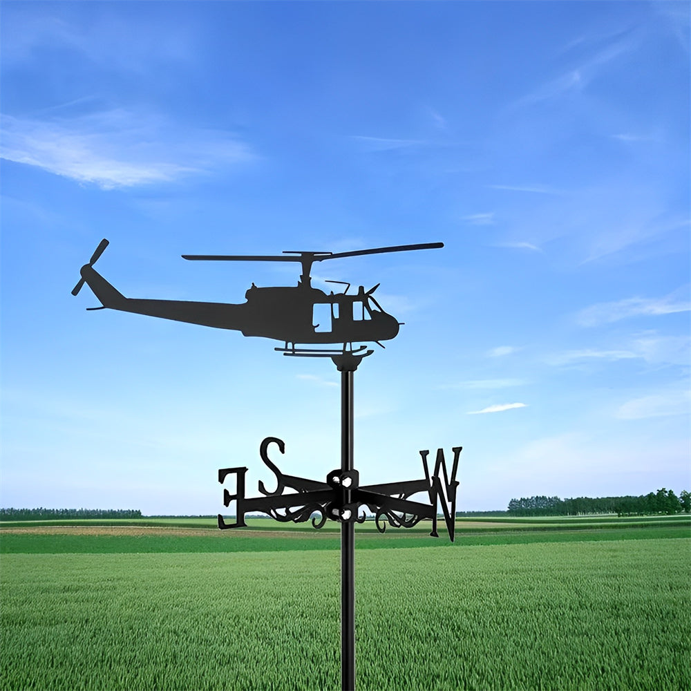 Helicopter Stainless Steel Weathervane