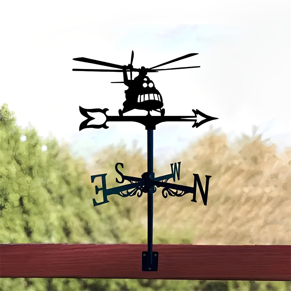 Helicopter Stainless Steel Weathervane