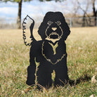 Labradoodle Black Metal Dog Silhouette