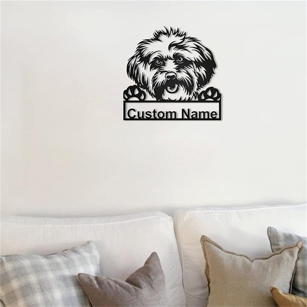 Personalized Lhasa Apso Dog Metal Sign Art