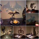 Halloween Pumpkin Lantern Skull Candle Holder Metal Decorative