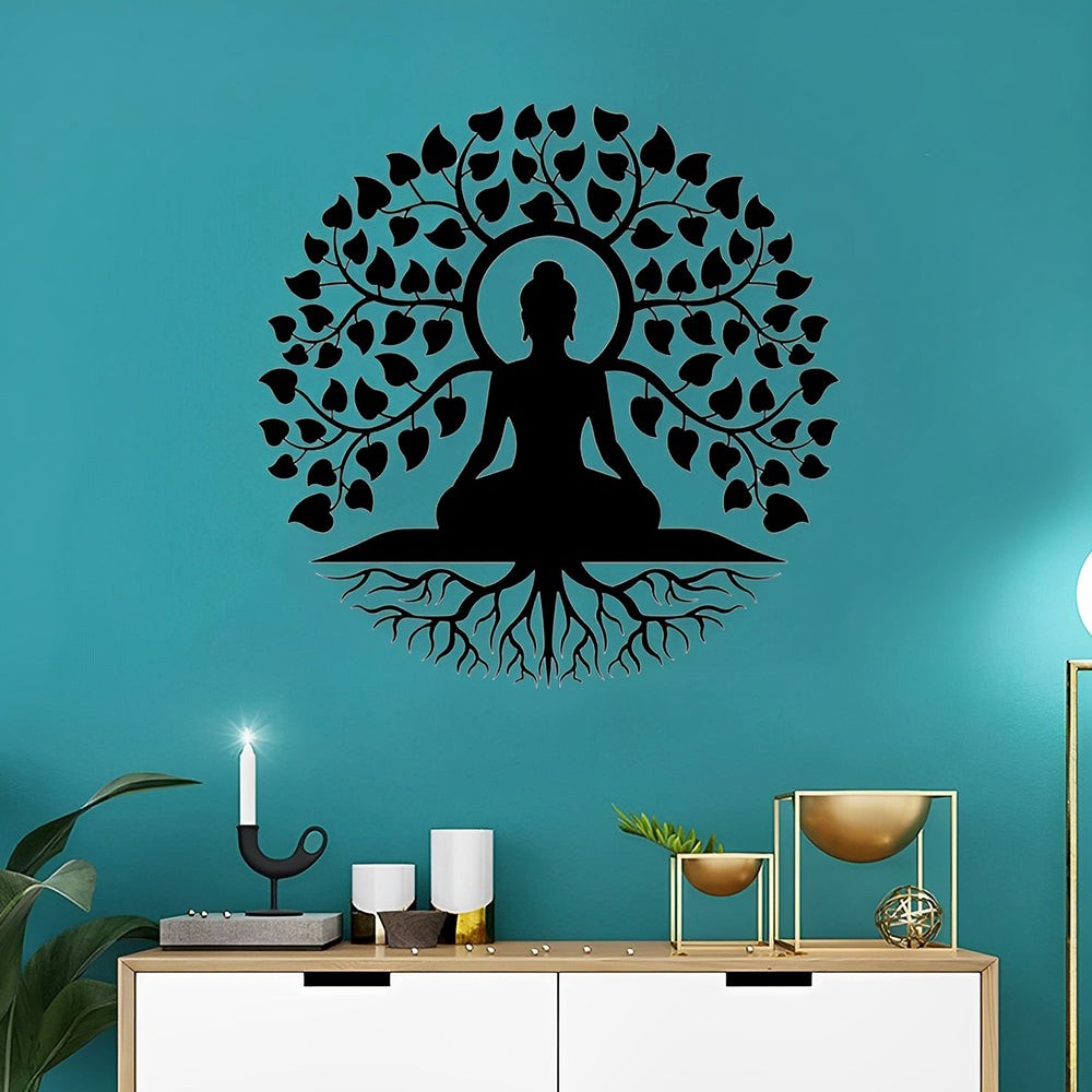 Tree Wall Art Yoga Tree Of Life Meditation Metal Wall Decor - Temu
