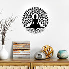 Buddha Tree of Life Yoga Meditation Metal Wall Art