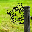 Tiger Farm Peeping Animal Outdoor Metal Garden Art