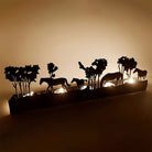 Horse Herd Candle Holder Metal Decorative