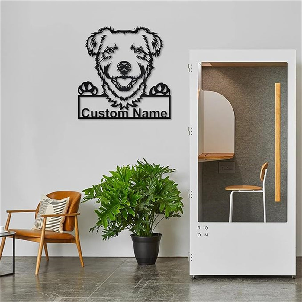Personalized Parson Russell Terrier Dog Metal Sign Art