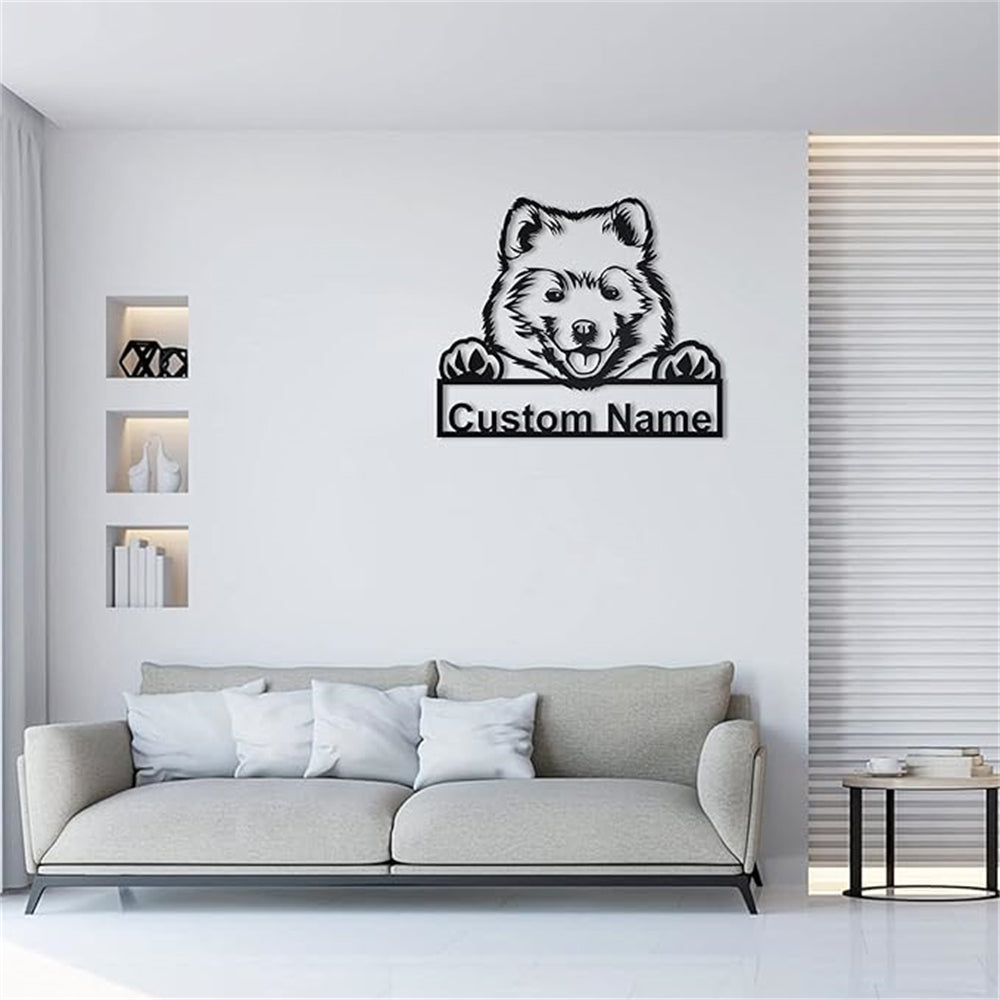 Personalized Samoyed Dog Metal Sign Art