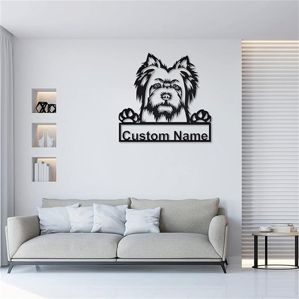 Personalized Silky Terrier Dog Metal Sign Art