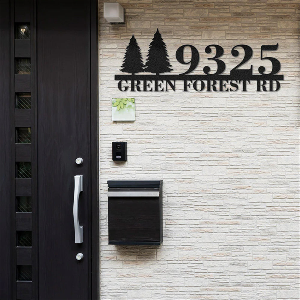 Tree Plaque Address Metal Sign Custom