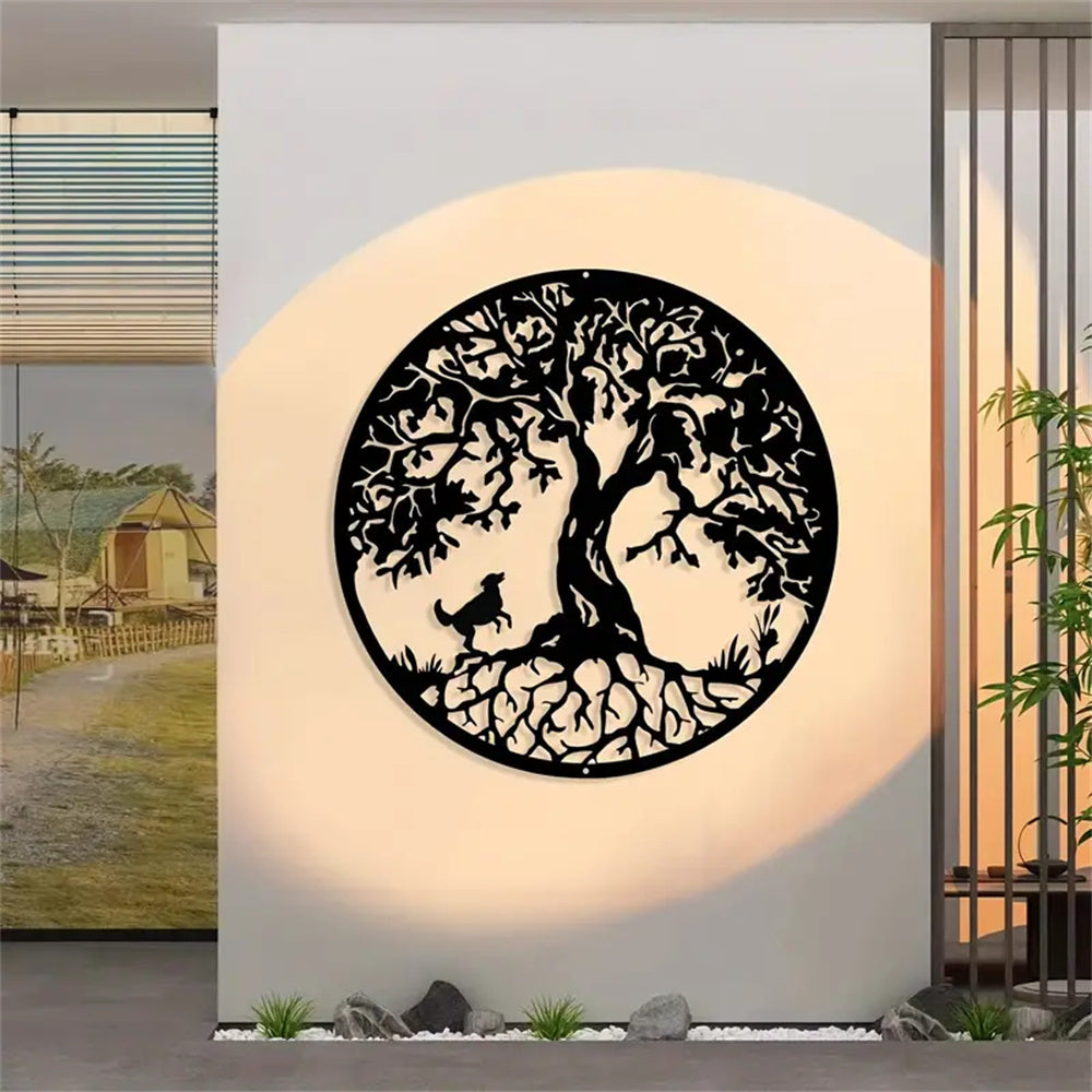 Tree of Life Silhouette Metal Wall Sign