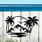 Tropical Palm Tree Metal Wall Art