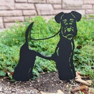 Welsh Terrier Black Metal Dog Silhouette