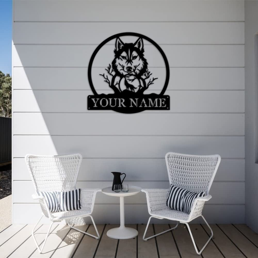Wolf Personalized Metal Sign