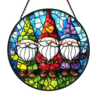 Christmas Gnome Sun Catcher Decoration Stained Glass Window Hanging