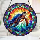 Sea Turtle Sun Catcher Decoration Stained Glass Window Hanging