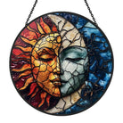 Sun and Moon Sun Catcher Decoration Stained Glass Window Hanging