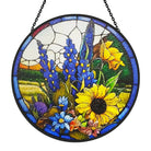 Sunflower Lavender Sun Catcher Decoration Stained Glass Window Hanging