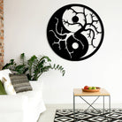 Sun Moon Tai Chi Tree of Life Metal Wall Art