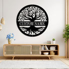Personalised Family Sign Metal Wall Art Tree of Life Decoration