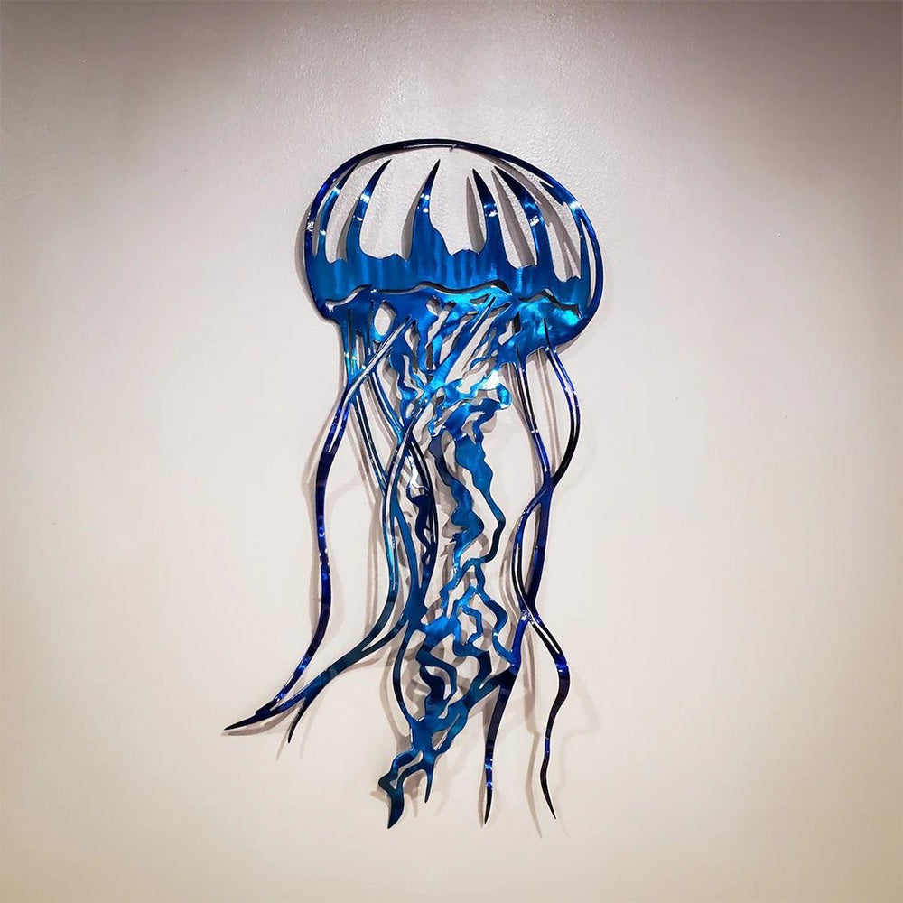 Marine Animal Jellyfish Metal Wall Art