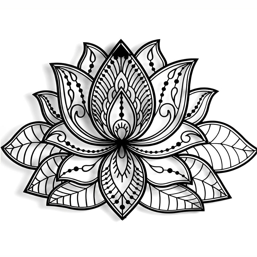 Mandala Lotus Metal Wall Art