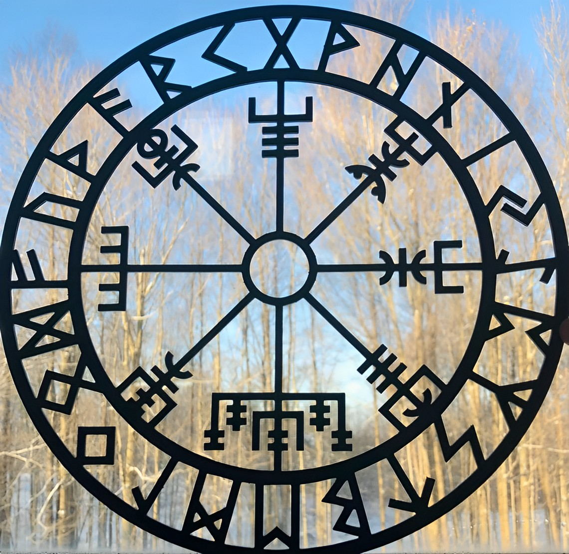 Viking Compass Metal Wall Art