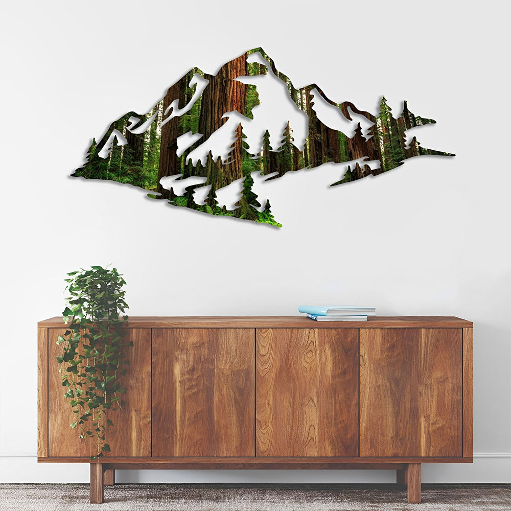Mountain Forest Metal Wall Art